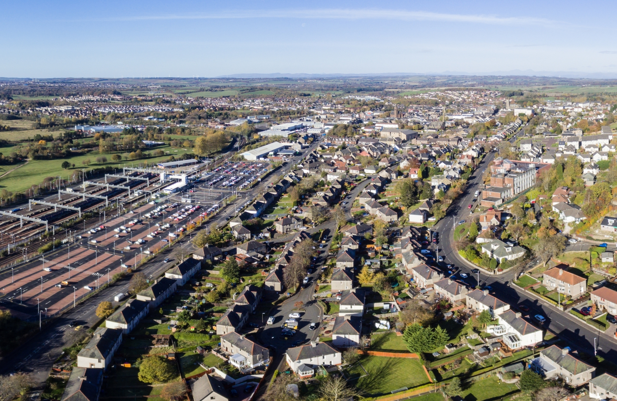 Invest in West Lothian - Bathgate Aerial View
